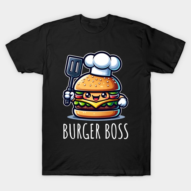 Burger Boss Chef Foodie Burger Lover T-Shirt by Odetee